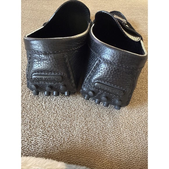 Louis Vuitton Hockenheim Driver Moccasin Shoes Black LV Size 7.5 (RG) main image 8